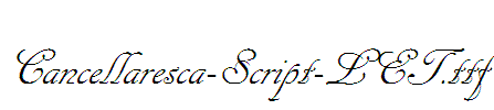 Cancellaresca-Script-LET