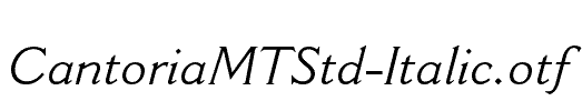 CantoriaMTStd-Italic