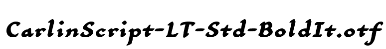 CarlinScript-LT-Std-BoldIt