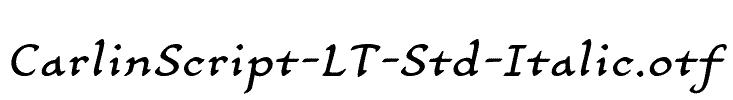 CarlinScript-LT-Std-Italic