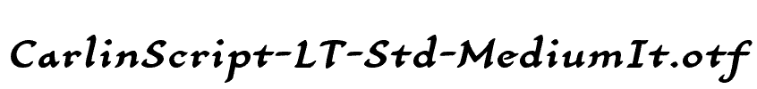 CarlinScript-LT-Std-MediumIt