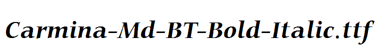 Carmina-Md-BT-Bold-Italic