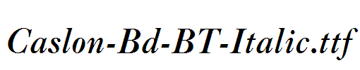 Caslon-Bd-BT-Italic