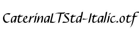 CaterinaLTStd-Italic