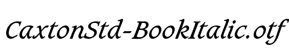 CaxtonStd-BookItalic