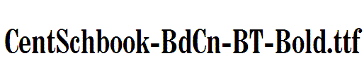 CentSchbook-BdCn-BT-Bold