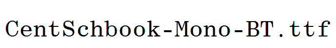 CentSchbook-Mono-BT