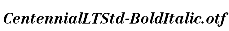 CentennialLTStd-BoldItalic