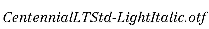 CentennialLTStd-LightItalic