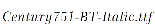 Century751-BT-Italic