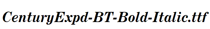 CenturyExpd-BT-Bold-Italic