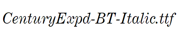 CenturyExpd-BT-Italic