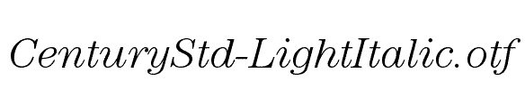 CenturyStd-LightItalic