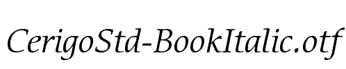 CerigoStd-BookItalic