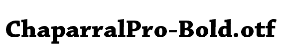 ChaparralPro-Bold