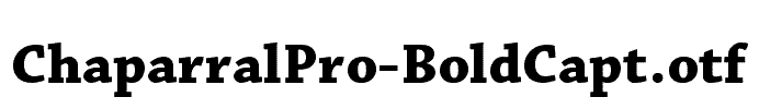 ChaparralPro-BoldCapt