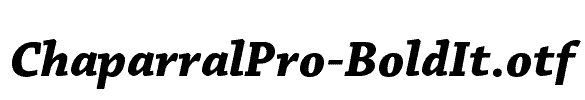 ChaparralPro-BoldIt