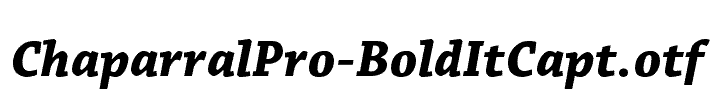ChaparralPro-BoldItCapt