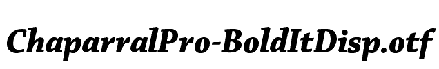 ChaparralPro-BoldItDisp