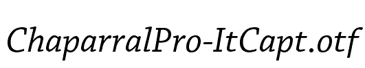 ChaparralPro-ItCapt