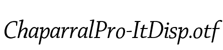 ChaparralPro-ItDisp