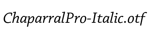 ChaparralPro-Italic
