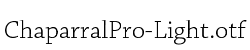 ChaparralPro-Light