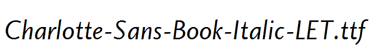 Charlotte-Sans-Book-Italic-LET