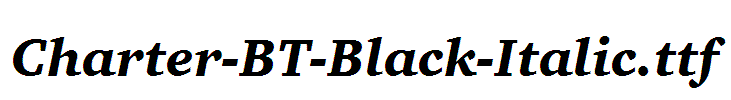 Charter-BT-Black-Italic