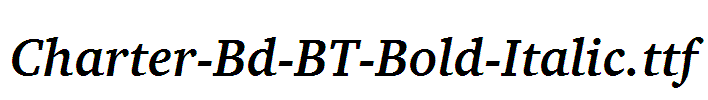 Charter-Bd-BT-Bold-Italic