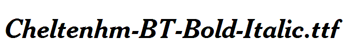 Cheltenhm-BT-Bold-Italic