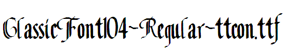 ClassicFont104-Regular-ttcon