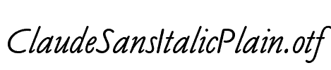 ClaudeSansItalicPlain