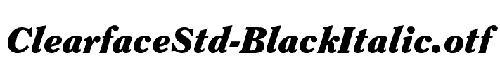 ClearfaceStd-BlackItalic