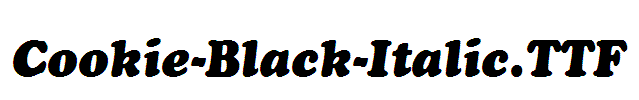 Cookie-Black-Italic