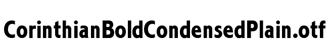 CorinthianBoldCondensedPlain