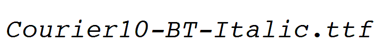 Courier10-BT-Italic