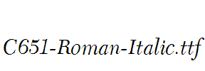 C651-Roman-Italic