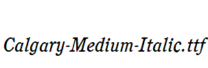 Calgary-Medium-Italic