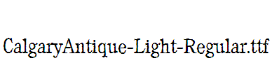 CalgaryAntique-Light-Regular