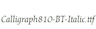 Calligraph810-BT-Italic