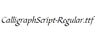 CalligraphScript-Regular