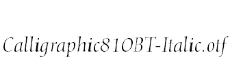 Calligraphic810BT-Italic