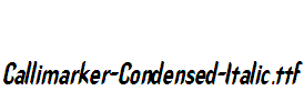 Callimarker-Condensed-Italic