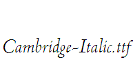 Cambridge-Italic