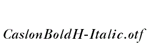 CaslonBoldH-Italic