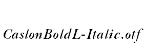 CaslonBoldL-Italic