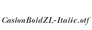 CaslonBoldZL-Italic