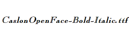 CaslonOpenFace-Bold-Italic