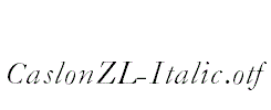 CaslonZL-Italic